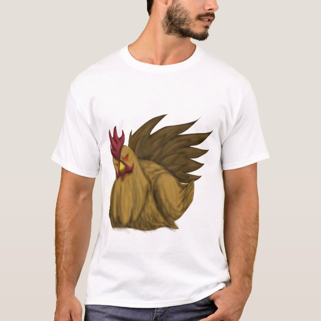 Camiseta malvada del pollo (llana) (Anverso)