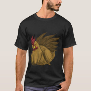 Camiseta malvada del pollo (negro)
