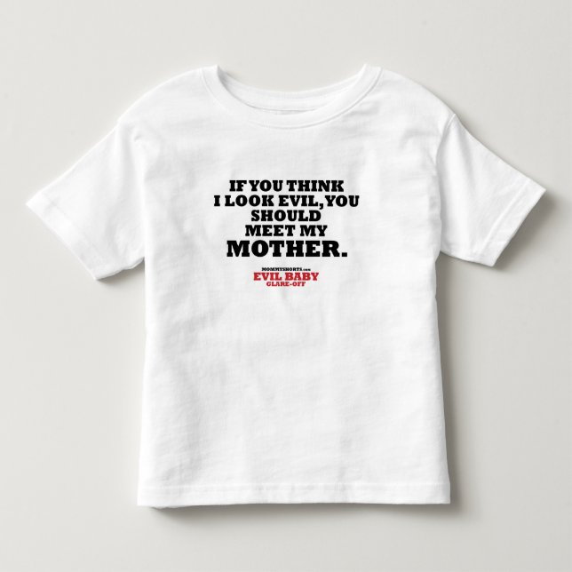 Camiseta malvada del Resplandor-Apagado del bebé (Anverso)