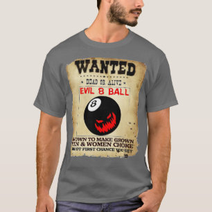 Camiseta Malvado 8 Billar Billiards League Corto Sleed