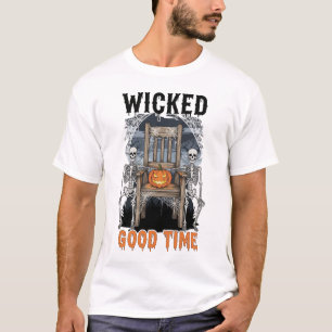 Camiseta Malvado buen momento Halloween Skeletkin T-Shir
