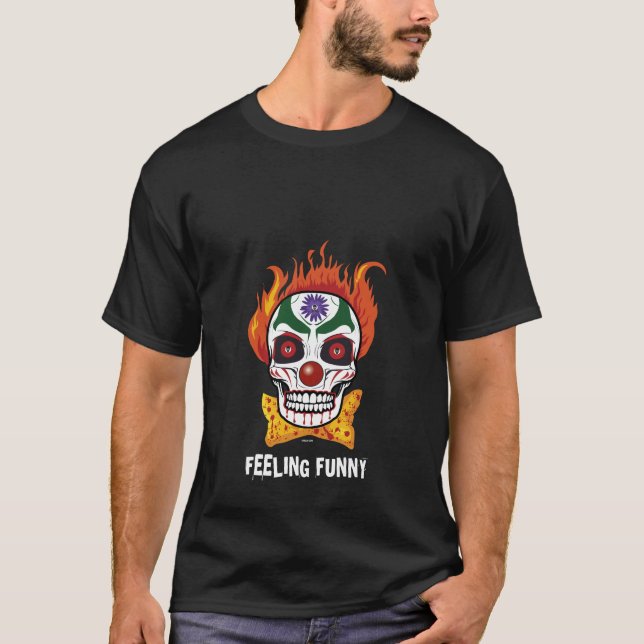 Camiseta Malvado cráneo de payaso que se siente gracioso ca (Anverso)