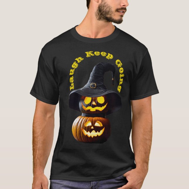 Camiseta Malvado malvado con Gorra de brujas y calabaza (Anverso)