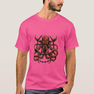 Camiseta malvado pulpo metalizado Kraken con tentáculos nór