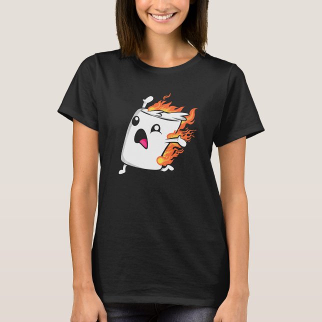Camiseta Malvavisco Asado De Camping S'mores Fogata De Camp (Anverso)