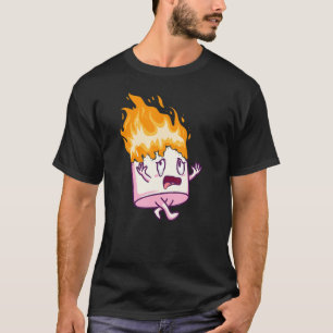 Camiseta Malvavisco en llamas S'mores Camping Fogata Smore