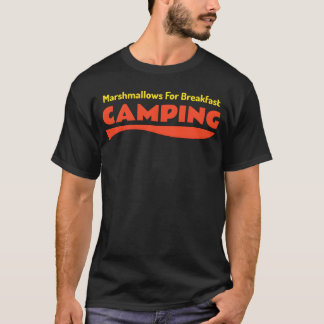 Camiseta Malvaviscos de camping para desayunar Divertido