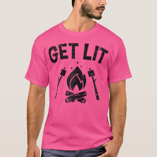 Camiseta Malvaviscos de fogata Smores Camping Get Lit