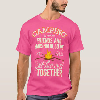 Camiseta Malvaviscos de los amigos se juntan acampando