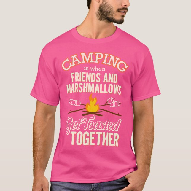 Camiseta Malvaviscos de los amigos se juntan acampando (Anverso)