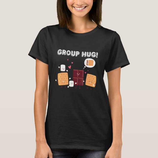 Camiseta Malvaviscos de S'mores para Camping Grupo de Campi (Anverso)