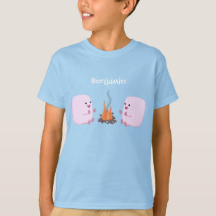 Camiseta Malvaviscos rosados por personalizado de bomberos 