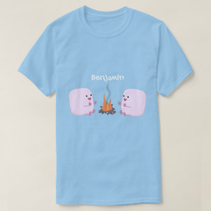Camiseta Malvaviscos rosados por personalizado de bomberos