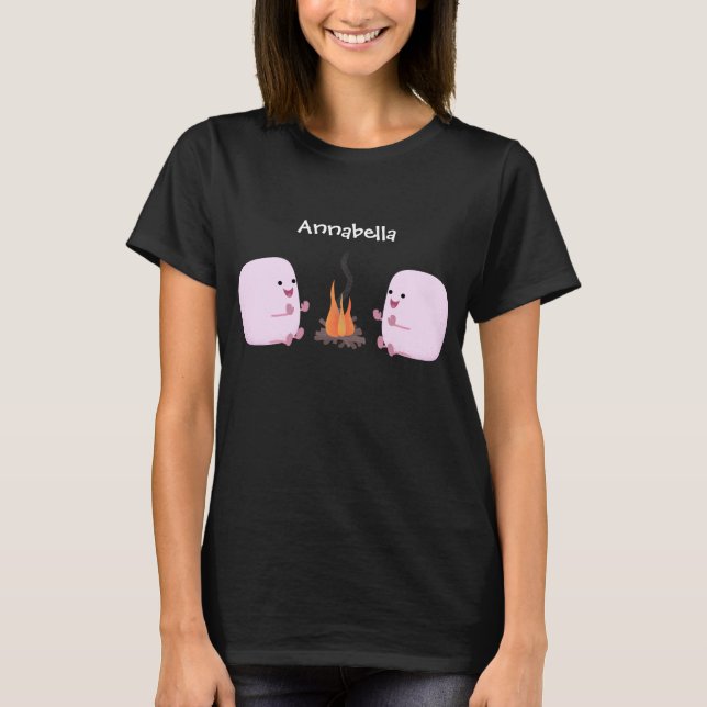 Camiseta Malvaviscos rosados por personalizado de bomberos  (Anverso)