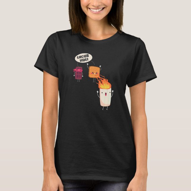 Camiseta Malvaviscos S'mores Asado Fogata Camping (Anverso)