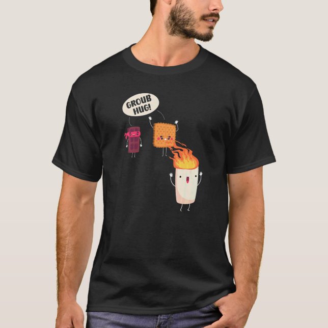 Camiseta Malvaviscos S'mores Asando Fogata Camping (Anverso)
