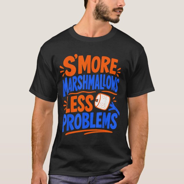 Camiseta Malvaviscos s'mores de fogata (Anverso)