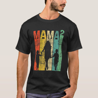 Camiseta Mamá2 Vieja Madre Gemela De Dos