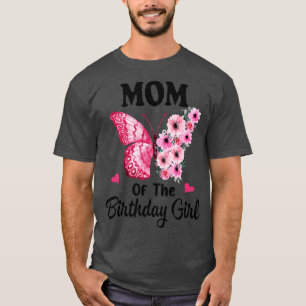 Camiseta Mamá 1er primer cumpleaños mariposa de familia