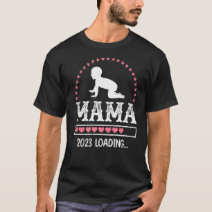 Camiseta Mamá 2023 cargando a mamá embarazada esperando mad