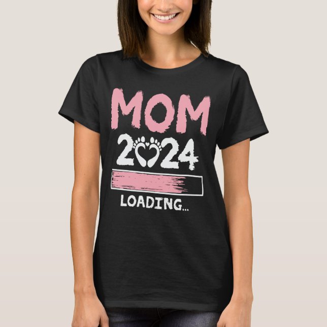 Camiseta Mamá 2024 cargando El Futuro Gracioso De La Nueva  (Anverso)