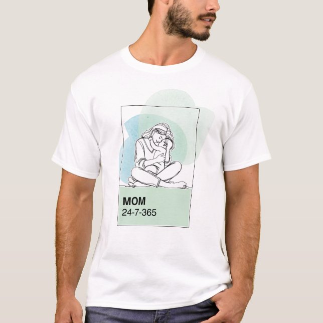Camiseta Mamá 24/7/365 (Anverso)
