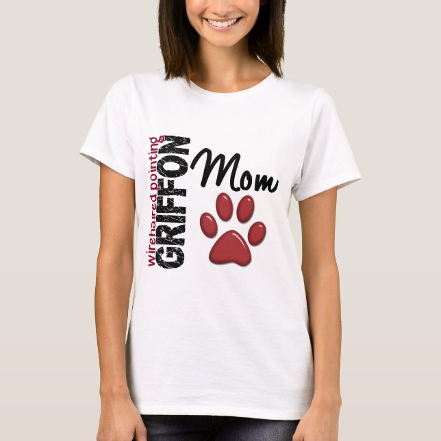 Camiseta Mamá 2 el señalar Griffon Wirehaired (Anverso)