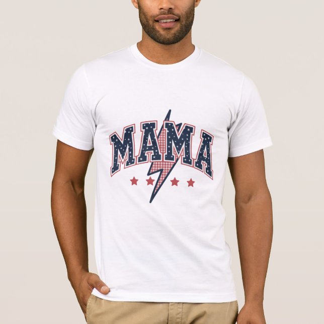 Camiseta mama 4 De Julio América Estados Unidos (Anverso)