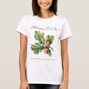 Camiseta Mamá a ser Fiesta de Baby Shower Otoño Bosque