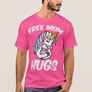 Camiseta Mamá abraza el tren de bandera del orgullo transgé