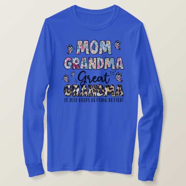 Camiseta Mamá Abuela, Gran Abuela. (Anverso del diseño)