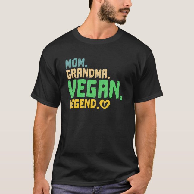 Camiseta Mamá Abuela Vegan Legend Go Vegan (Anverso)