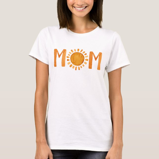 Camiseta Mamá acuarela Sunshine amarillo (Anverso)