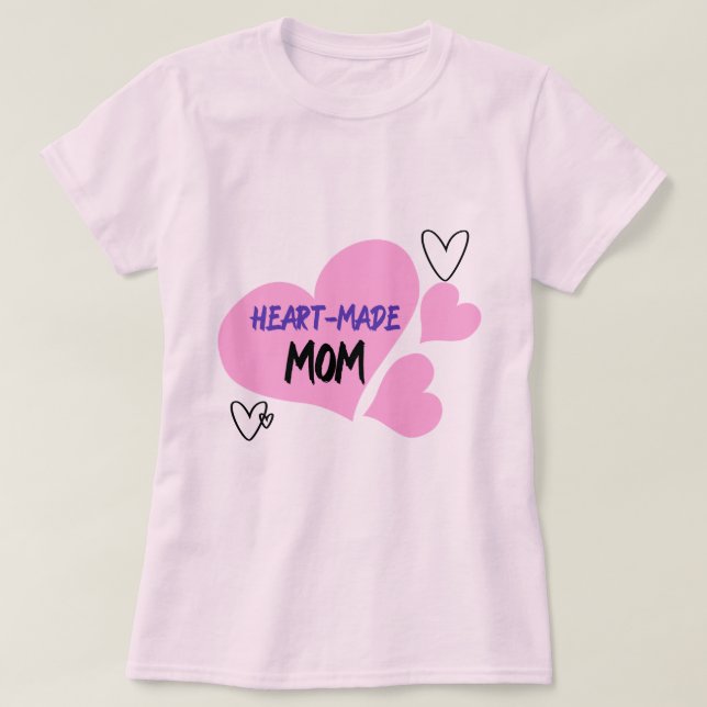 Camiseta Mamá adoptiva de corazón (Diseño del anverso)