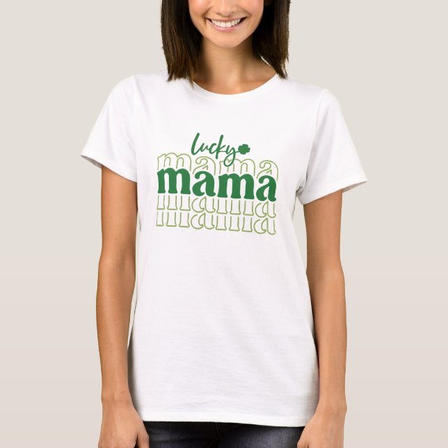Camiseta Mamá afortunada (Anverso)