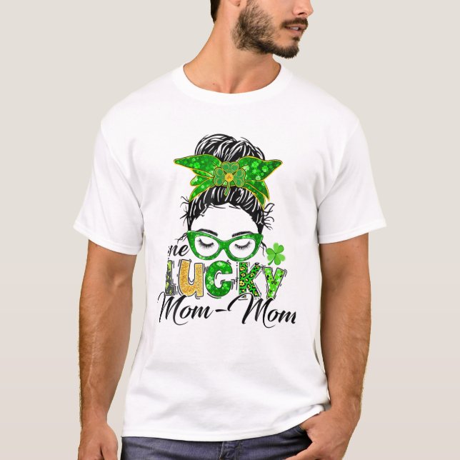 Camiseta Mamá afortunada, Día de los Patrocinadores, mamá d (Anverso)