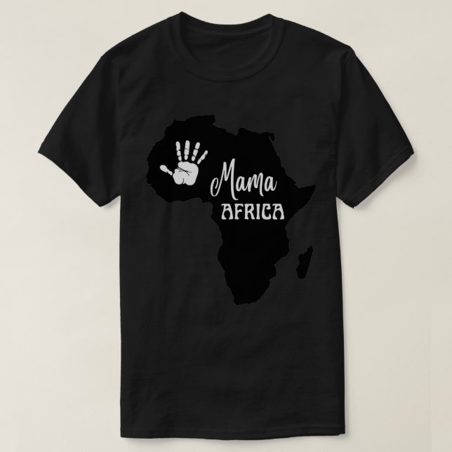 Camiseta Mama Africa black and white bg (Diseño del anverso)