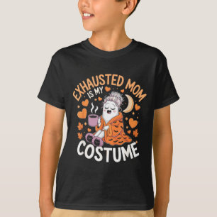 Camiseta Mamá Agotada Es Mi Disfraz Divertida Mamá Hallowee