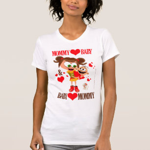 Camiseta Mamá ama a bebé - Blanco 03