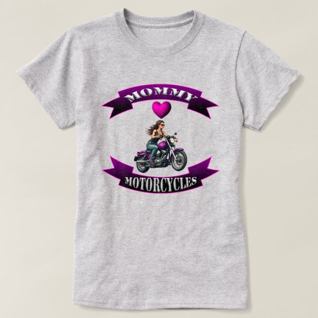 Camiseta Mamá ama las motocicletas (Diseño del anverso)