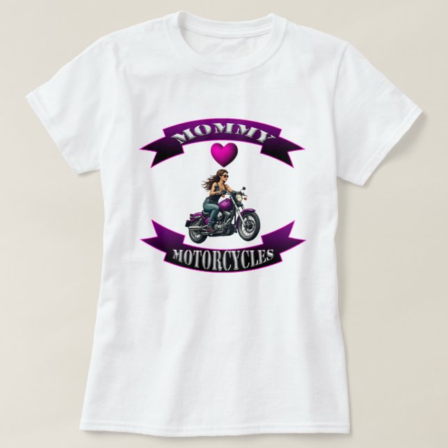 Camiseta Mamá ama las motocicletas (Diseño del anverso)