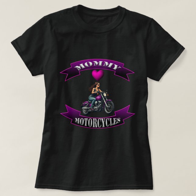 Camiseta Mamá ama las motocicletas (Diseño del anverso)