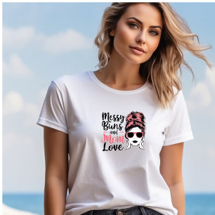 Camiseta Mamá ama los bollos desordenados.