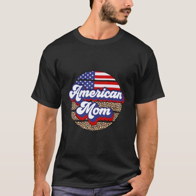 Camiseta Mamá Americana 4 De Julio Madre Americana (Anverso)