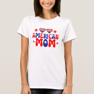Camiseta Mamá americana feliz 4 de julio