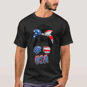 Camiseta Mamá Americana Vida Desordenada Mujeres De Bun 4 D