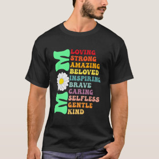 Camiseta Mamá Amorosa Fuerte Increíble Mejor Mamá del Mundo