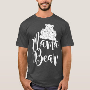 Camiseta Mamá animal linda con los ositos de oso de la fami