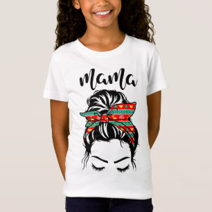 Camiseta Mamá arcoiris ama a los Navidades rojos