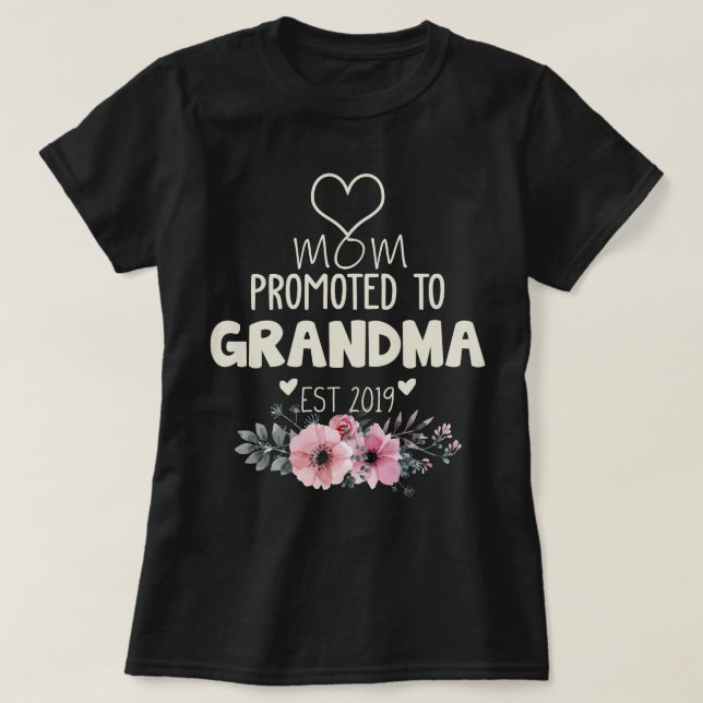 Camiseta Mamá ascendida a la abuela este 2019 (Diseño del anverso)
